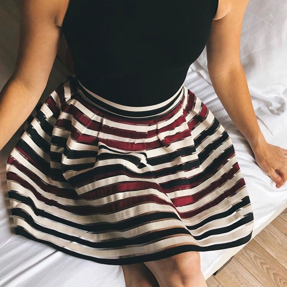 Striped Organza Skirt